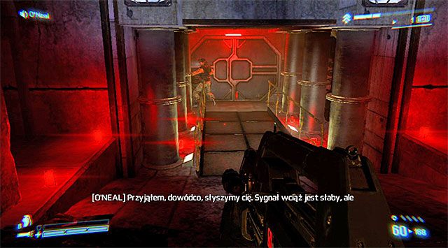 Aktualny cel podróży to pokazane na powyższym screenie przejście - Dostań się do wieży przekaźnikowej i odnajdź Bellę oraz Reid | Misja 4 - Pogrzebane nadzieje Hadleys Hope - Aliens: Colonial Marines - poradnik do gry