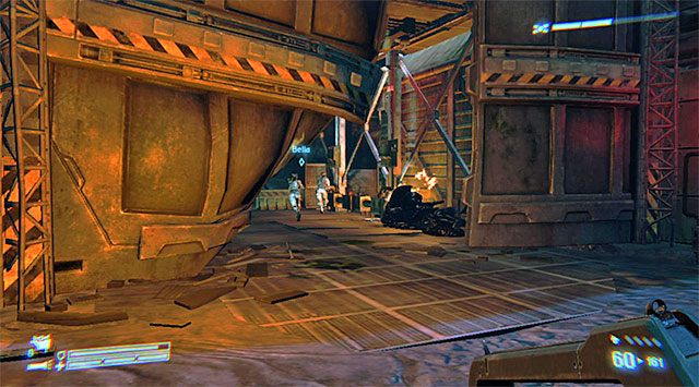 Ruszaj prosto, ignorując po drodze odgłosy walki, bo nie znajdziesz się ani na celowniku ksenomorfów ani wojsk Weyland-Yutani - Przedostań się do stacji Weyland-Yutani, by uratować Bellę | Misja 7 - Jeden pocisk - Aliens: Colonial Marines - poradnik do gry