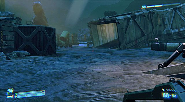 Nie przejmuj się tym, że chwilowo nie możesz korzystać z broni ani wykrywacza ruchu, bo nic ci tu nie grozi - Przedostań się do stacji Weyland-Yutani, by uratować Bellę | Misja 7 - Jeden pocisk - Aliens: Colonial Marines - poradnik do gry