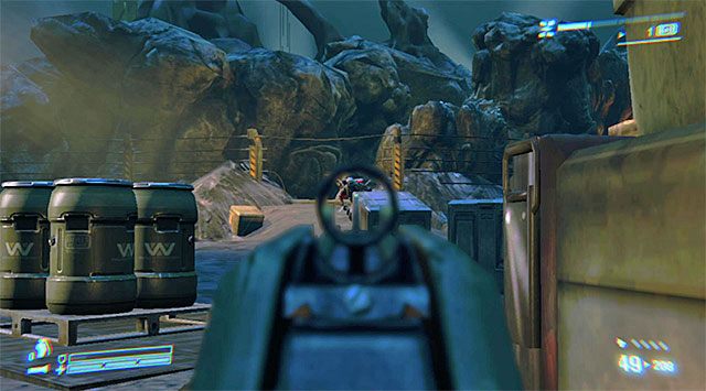 Do pojazdu opancerzonego dołączą wkrótce wrodzy najemnicy i to oznacza oczywiście dodatkowe kłopoty - Dotrzyj do modułu zasilania i wyłącz go | Misja 7 - Jeden pocisk - Aliens: Colonial Marines - poradnik do gry