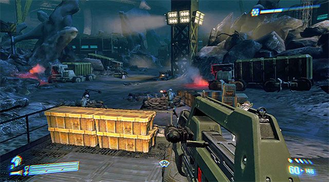 Druga wizyta na powierzchni jest bardzo zbliżona do poprzedniej - Uratuj pojmanego marine | Misja 8 - Wał obronny | Aliens Colonial Marines - Aliens: Colonial Marines - poradnik do gry