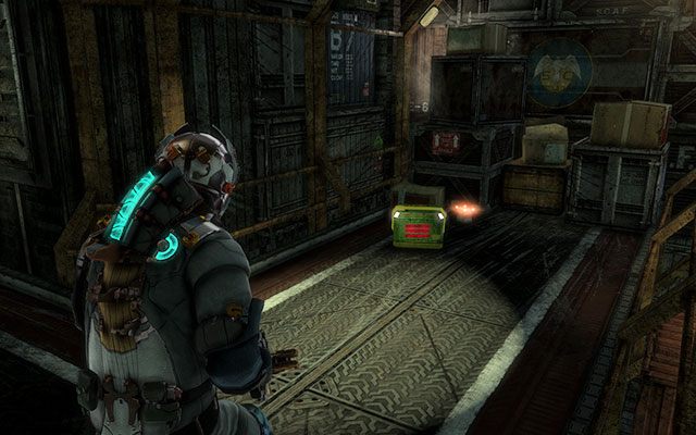 Po zejściu po drabinie w hali wypełnionej kontenerami, na rozwidleniu skręć w prawo - Rozdział 5 | Sekrety | Dead Space 3 - Dead Space 3 - poradnik do gry