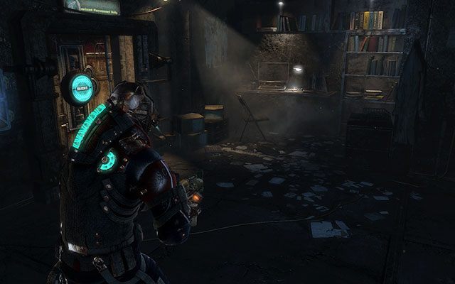 Na biurku zaraz przy komputerze, zaraz przed pomieszczeniem z winda towarową - Rozdział 14 (2) | Sekrety | Dead Space 3 - Dead Space 3 - poradnik do gry