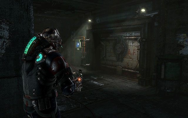 Na ścianie po prawej stronie w następnym pomieszczeniu po tunelu z windą - Rozdział 14 (2) | Sekrety | Dead Space 3 - Dead Space 3 - poradnik do gry