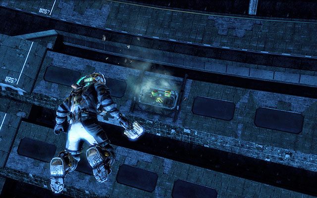 Podleć do niej i zniszcz właz do jednej z ładowni - ze środka wylecą skrzynie oraz element broni - Rozdział 4 (1) | Sekrety | Dead Space 3 - Dead Space 3 - poradnik do gry