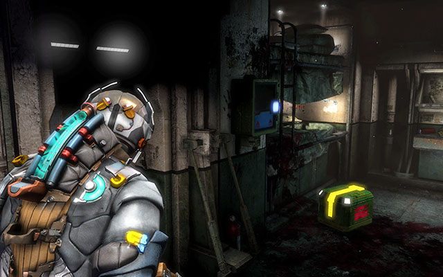 Wewnątrz pomieszczenia, do którego by wejść musisz stworzyć klucz dynamometryczny w warsztacie - Rozdział 4 (1) | Sekrety | Dead Space 3 - Dead Space 3 - poradnik do gry