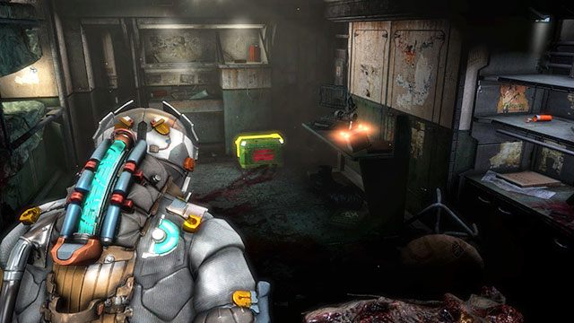 Wewnątrz pomieszczenia, do którego by wejść musisz stworzyć klucz dynamometryczny w warsztacie - Rozdział 4 (1) | Sekrety | Dead Space 3 - Dead Space 3 - poradnik do gry