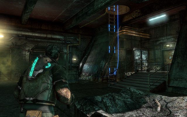 Kawałek dalej wybiegnie w Twoją stronę Unitolog-samobójca - Escape the Lunar Colony | 1 - Prolog / Rude Awakening | Dead Space 3 - Dead Space 3 - poradnik do gry