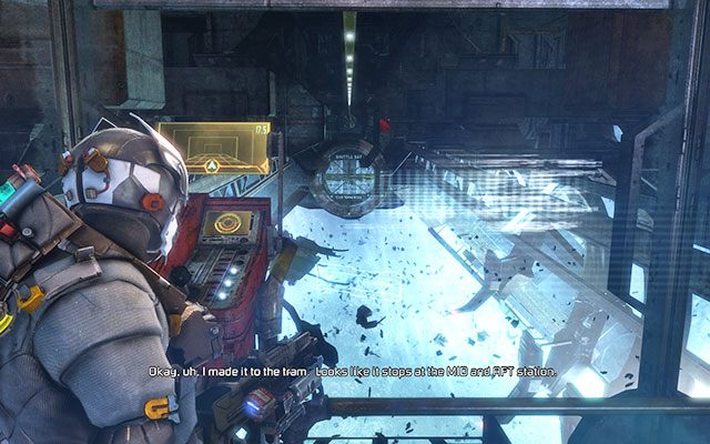 Kiedy pojawi się tramwaj czym prędzej wskocz do niego - Call the tram | 5 - Expect Delays | Dead Space 3 - Dead Space 3 - poradnik do gry