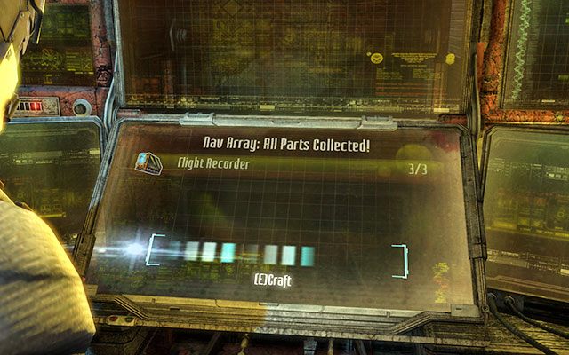 Po wejściu do środka udaj się na prawo, przechodząc obok kiosku z kombinezonami dotrzesz w końcu do hali z warsztatem - Craft a nabigation module | 7 - Mayhem | Dead Space 3 - Dead Space 3 - poradnik do gry