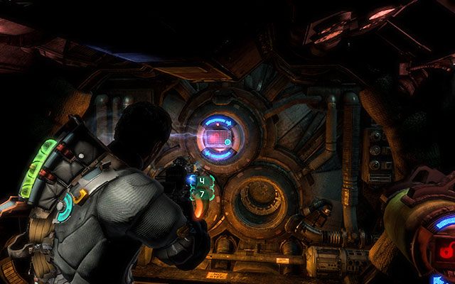 Po wejściu do środka zauważysz, że wtryskiwacze tlenu nie są umieszczone w slotach - Launch the Crozier when ready | 7 - Mayhem | Dead Space 3 - Dead Space 3 - poradnik do gry