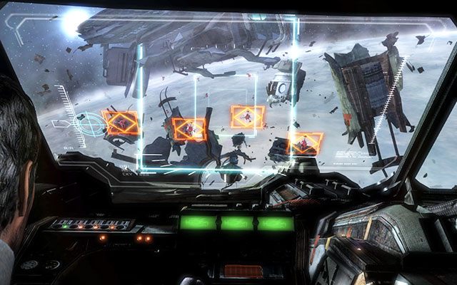 Po wykonaniu zadania udaj się w stronę kokpitu, po czym aktywuj start - Launch the Crozier when ready | 7 - Mayhem | Dead Space 3 - Dead Space 3 - poradnik do gry