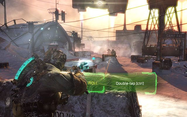 Po przejściu kilku kroków zostaniecie zaatakowani przez żołnierzy Danika - 10 - Now We Know - Locate the Experiment Facility | 10, 11 - Now We Know / Signal Hunting - Dead Space 3 - poradnik do gry