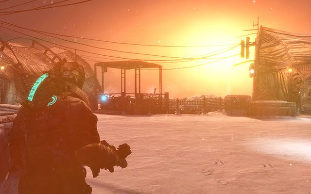 Po zakończeniu wymiany ognia skieruj się w stronę jednego z ogromnych pomieszczeń przypominających namioty - 10 - Now We Know - Locate the Experiment Facility | 10, 11 - Now We Know / Signal Hunting - Dead Space 3 - poradnik do gry