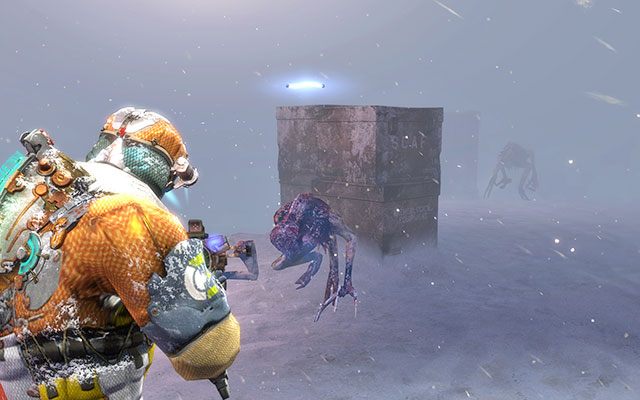 Na zewnątrz poznasz nowy typ Nekromorfów - kiedy znajdziesz się wystarczająco któregoś, usłyszysz charakterystyczne podbicie muzyki - Collect the Probe components | 10, 11 - Now We Know / Signal Hunting - Dead Space 3 - poradnik do gry