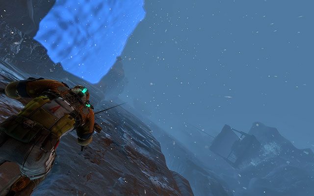 Skręć w lewo, aż dotrzesz do kolejnego mechanizmu wspinaczkowego - Locate the lift controls | 12, 13 - Autopsy / Reach for the Sky | Dead Space 3 - Dead Space 3 - poradnik do gry