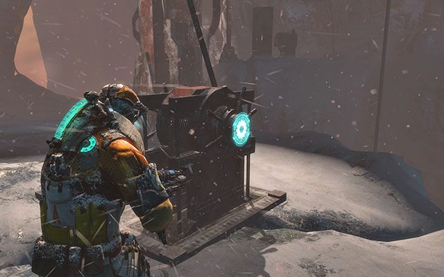 Zejdź na dół i udaj się do mechanizmu - tym razem musisz wspomóc go ręcznie - Locate the lift controls | 12, 13 - Autopsy / Reach for the Sky | Dead Space 3 - Dead Space 3 - poradnik do gry