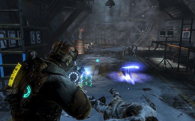 Po zakończeniu walki przejdź przez wcześniej zablokowane drzwi i udaj się dalej - Supply Depot - Find the stashed supplies | Zadania poboczne - inne - Dead Space 3 - poradnik do gry