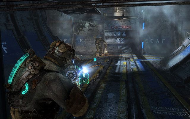 Wewnątrz skręć w lewo i zejdź po drabinie na dół - Supply Depot - Find the stashed supplies | Zadania poboczne - inne - Dead Space 3 - poradnik do gry