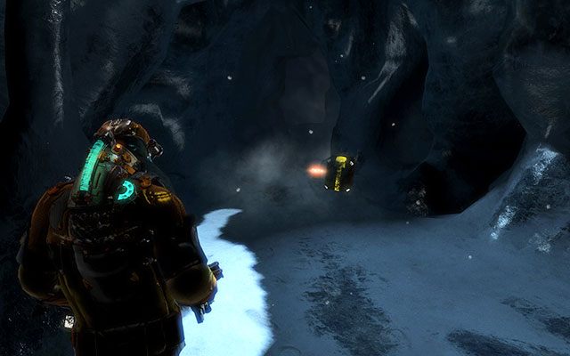 Za skrzynką, w prawej części jaskini od miejsca przygniecionego głazem stwora - Rozdział 13 | Sekrety | Dead Space 3 - Dead Space 3 - poradnik do gry
