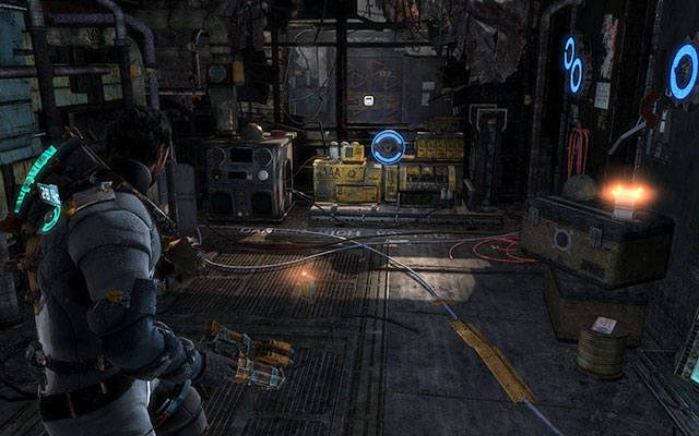 Na skrzyni po prawej stronie w pokoju z generatorem i kołami zębatymi - Rozdział 9 | Sekrety | Dead Space 3 - Dead Space 3 - poradnik do gry