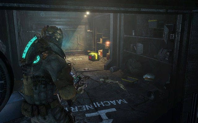 Wewnątrz składziku, który otworzysz umieszczając rdzeń zasilający w slocie tuż obok drzwi - Rozdział 9 | Sekrety | Dead Space 3 - Dead Space 3 - poradnik do gry