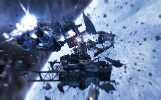 Na swej drodze musisz unikać zarówno dryfujących części statku jak i min - te drugie możesz bezproblemowo zestrzeliwać, co jest oczywiście najlepszym rozwiązaniem - Decouple module from the ship | 2 - On Your Own | Dead Space 3 - Dead Space 3 - poradnik do gry