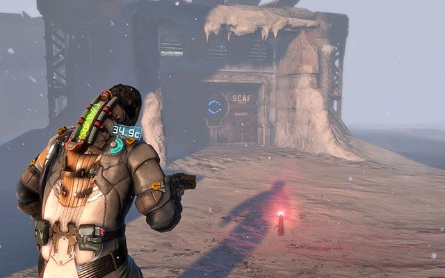 Po zebraniu wszystkich przydatnych przedmiotów i ogrzaniu się opuść pomieszczenie - 8 - Off the Grid - Search for survivors | 8, 9 - Off the Grid / Onward - Dead Space 3 - poradnik do gry