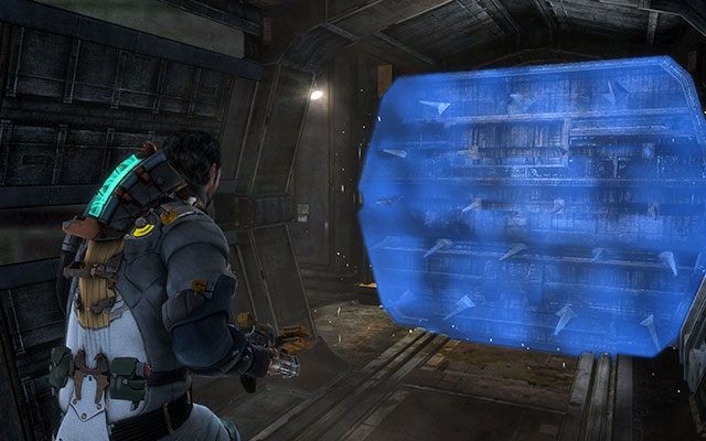 Wbiegnij do tunelu w momencie jak tylko pompa zacznie się oddalać, po czym skręć do przejścia w prawo - Locate a suit kiosk | 8, 9 - Off the Grid / Onward | Dead Space 3 - Dead Space 3 - poradnik do gry