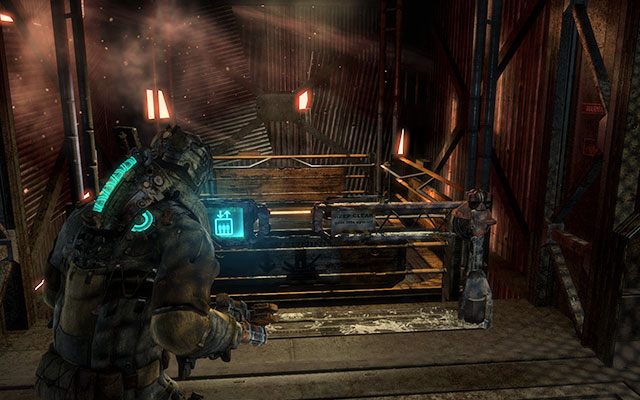 Wyjdź na górę po zawalonej części kładki i wejdź do kompleksu - Find Ellie and herc rew | 8, 9 - Off the Grid / Onward | Dead Space 3 - Dead Space 3 - poradnik do gry