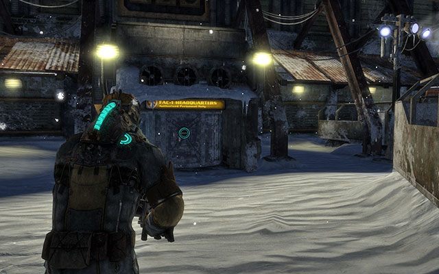 Opuść windę i skieruj się w lewo, w stronę wejścia do głównej kwatery - Find Ellie and herc rew | 8, 9 - Off the Grid / Onward | Dead Space 3 - Dead Space 3 - poradnik do gry