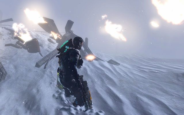 Po rozpoczęciu rozdziału idź przed siebie trzymając się lewej strony - Rozdział 8 | Sekrety | Dead Space 3 - Dead Space 3 - poradnik do gry