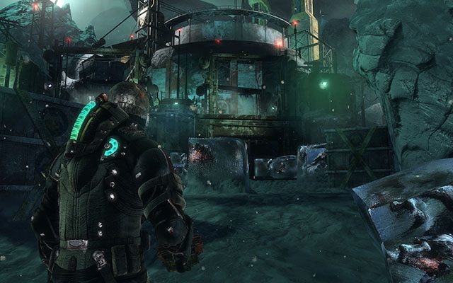 Udaj się na lewo do windy towarowej, która zabierze Cię na górę - Collect the Rosetta samples - Geology sector | 14 - Everything Has Its Place - Dead Space 3 - poradnik do gry