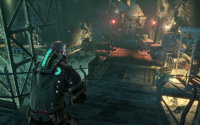 Kiedy zejdziesz na sam dół odepnij się od liny - ponownie zostaniesz zaatakowany, miej się więc na baczności - 16 - What Lies Below - Follow Danik down the Research Silo | 16, 17 - What Lies Below / A Strange City - Dead Space 3 - poradnik do gry