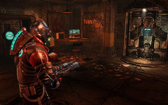 Na biurku po lewej, zaraz obok kiosku z kombinezonami - Rozdział 16 | Sekrety | Dead Space 3 - Dead Space 3 - poradnik do gry