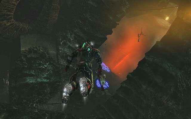 W następnym pomieszczeniu znajdziesz generator - gdy go uruchomisz aktywują się płyty na podłodze, dzięki którym możesz wejść w stan zero-gwaritacji - Bring the codex to the Machine #1 | 16, 17 - What Lies Below / A Strange City - Dead Space 3 - poradnik do gry