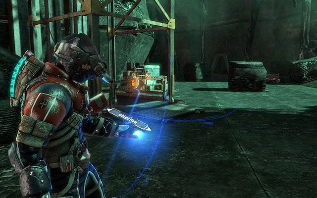 Wyeliminuj zagrożenie w postaci Nekromorfów, które pojawią się kiedy staniesz nieopodal windy - Activate the Alien Conduit | 16, 17 - What Lies Below / A Strange City - Dead Space 3 - poradnik do gry