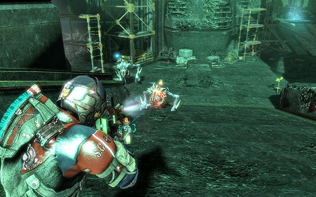 Wróć do windy i udaj się na dół - Bring the Codex to the Machine #2 | 16, 17 - What Lies Below / A Strange City - Dead Space 3 - poradnik do gry