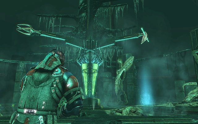 Kiedy wyjedziesz windą na górę zauważysz ogromną maszynę - Align the Power Array | 18, 19 - Kill or Be Killed / Endings | Dead Space 3 - Dead Space 3 - poradnik do gry