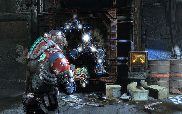 Przejdź dalej, zbierając zaopatrzenie z szafek wiszących na ścianach - Disposal Services - Recover anything that survived the purge | Zadania poboczne - inne - Dead Space 3 - poradnik do gry