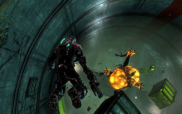 Przechodząc dalej dotrzesz do silosu, w którym panuje stan nieważkości - Artifact Storage - Investigate Artifact Storage | Zadania poboczne - inne - Dead Space 3 - poradnik do gry