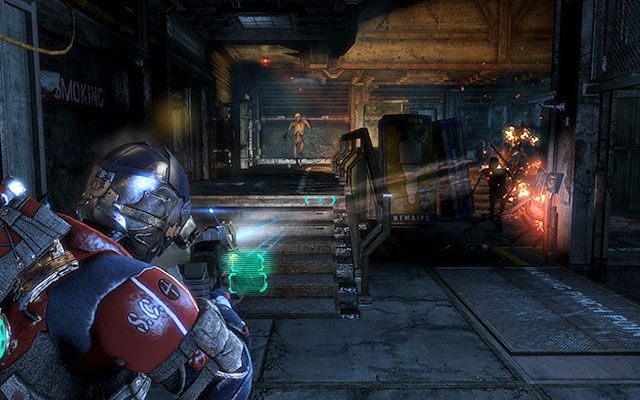 Naturalnie, w połowie drogi widna się zatnie - Archeology - Investigate the warehouses secrets | Zadania kooperacyjne - Dead Space 3 - poradnik do gry