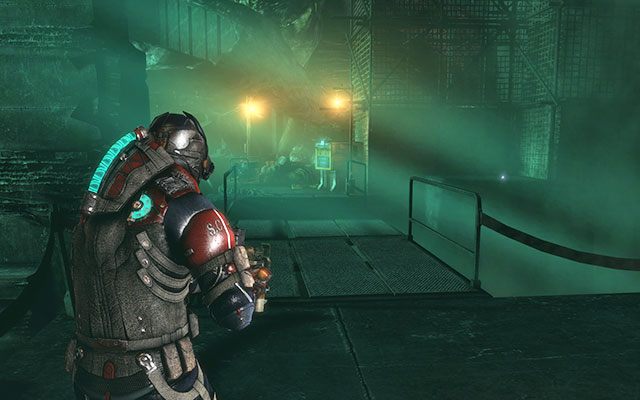 Po prawej stronie, nieopodal pierwszej skrzynki z modułem zasilającym - skorzystaj z kinezy - Rozdział 17 | Sekrety | Dead Space 3 - Dead Space 3 - poradnik do gry