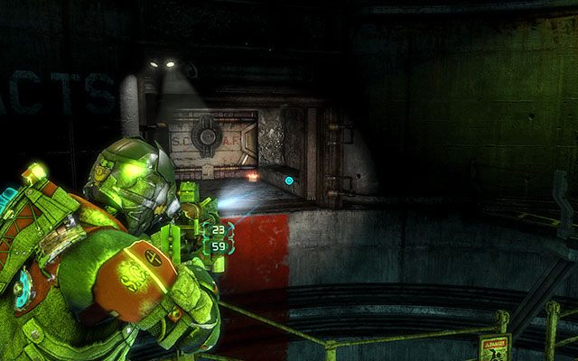 We wnęce na samym dole pierwszego silosu, użyj kinezy bądź podfruń do tego elementu - Rozdział 17 | Sekrety | Dead Space 3 - Dead Space 3 - poradnik do gry