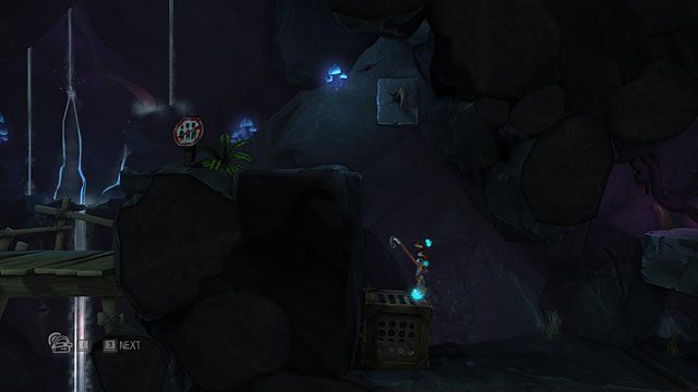 Idź cały czas w lewo i na dół aż dojdziesz do miejsca, na które nie możesz wskoczyć - Zaplecze | Jaskinia (sekcje ogólnodostępne) The Cave - The Cave - poradnik do gry