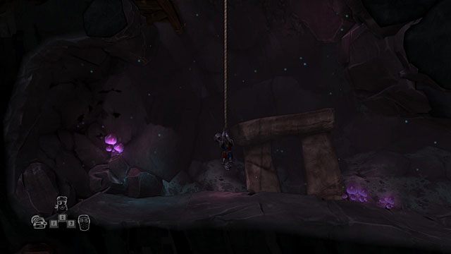 Nie musisz przełączać się na kolejne postacie, wystarczy, że opuścisz się na linie niżej i pobiegniesz w prawo, a pojawią się one obok ciebie - Zaplecze | Jaskinia (sekcje ogólnodostępne) The Cave - The Cave - poradnik do gry