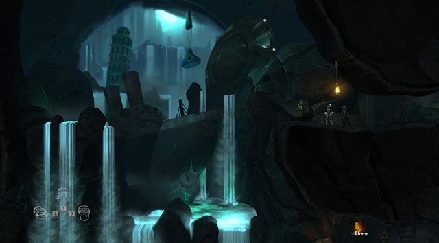 Po odblokowaniu drogi idź w lewo i zeskocz ze skarpy - Zaplecze | Jaskinia (sekcje ogólnodostępne) The Cave - The Cave - poradnik do gry