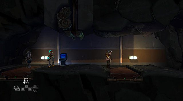 Odszukaj znajdujące się w tym rejonie dwa artefakty (Thespianship Award i Cursed Guitar) - jedna postać może trzymać jeden - Zaplecze | Jaskinia (sekcje ogólnodostępne) The Cave - The Cave - poradnik do gry