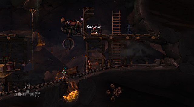 Trzecią postacią stań w pobliżu przełącznika (Claw Lever) i uruchom go - Kopalnia | Jaskinia (sekcje ogólnodostępne) w The Cave - The Cave - poradnik do gry