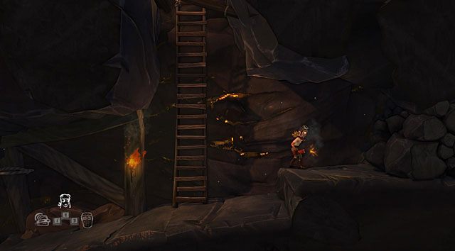 Po raz trzeci zejdź do górnika i za pomocą napełnionego wodą wiadra złap dynamit - Kopalnia | Jaskinia (sekcje ogólnodostępne) w The Cave - The Cave - poradnik do gry